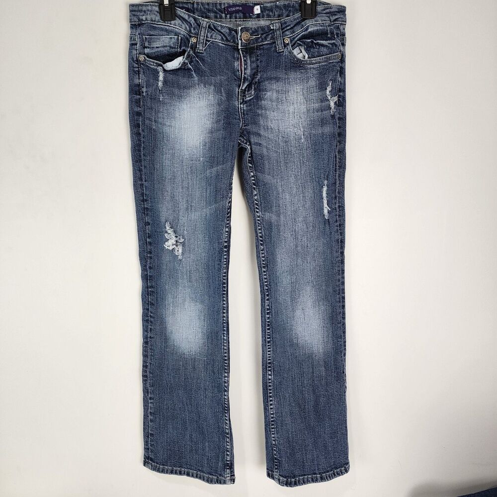 Vigoss Bootcut Jeans Womens Size 9 Medium Wash 31x30.5 low rise